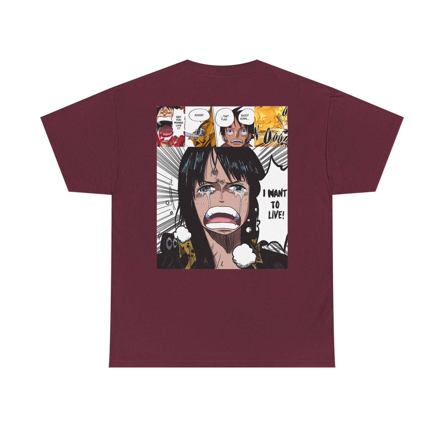 Nico Robin Anime-Inspired Unisex Heavy Cotton Tee, Graphic T-shirt, Gift for Anime Fans, Casual Wear, Stylish Streetwear