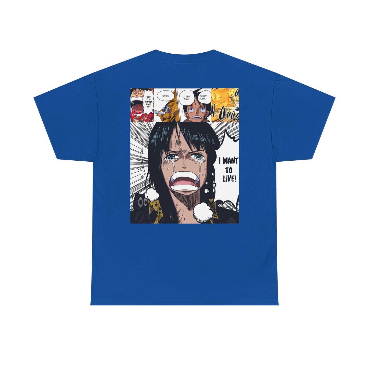Nico Robin Anime-Inspired Unisex Heavy Cotton Tee, Graphic T-shirt, Gift for Anime Fans, Casual Wear, Stylish Streetwear