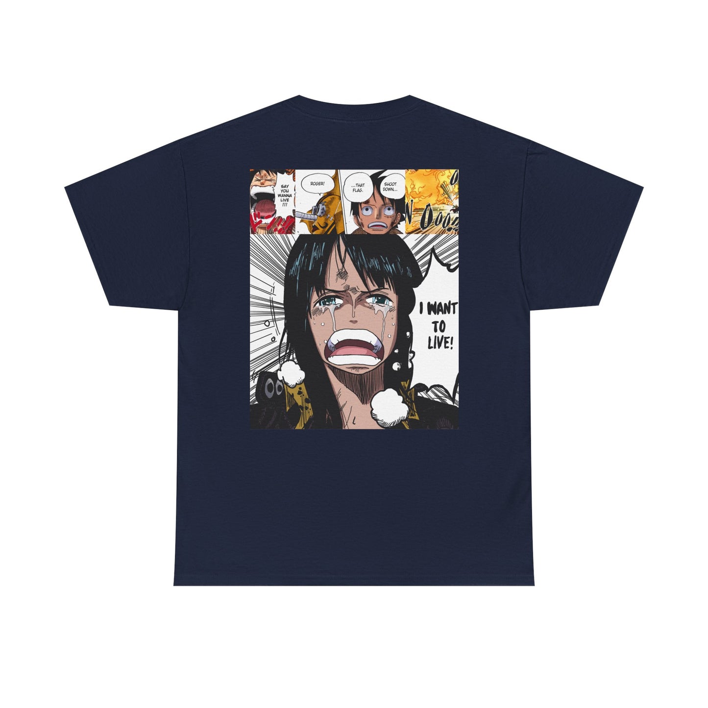 Nico Robin Anime-Inspired Unisex Heavy Cotton Tee, Graphic T-shirt, Gift for Anime Fans, Casual Wear, Stylish Streetwear