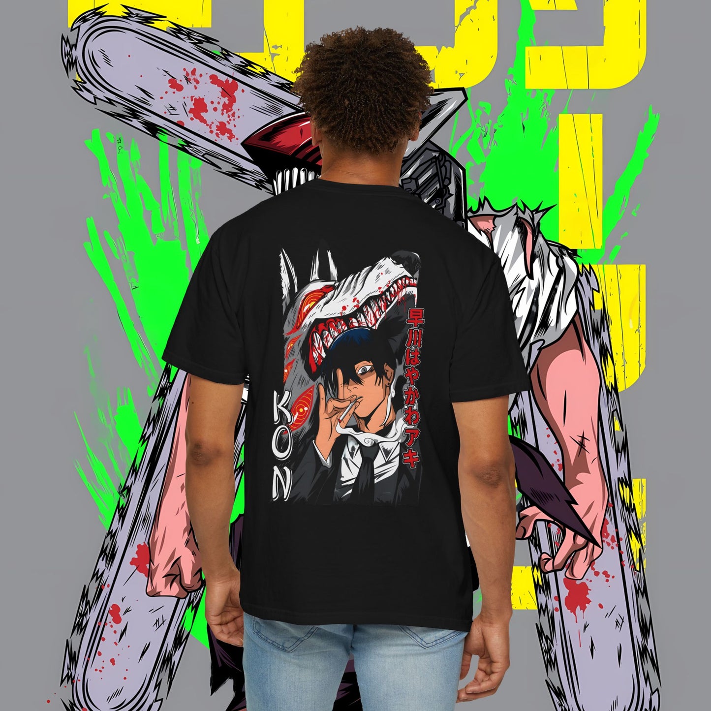 Kon Chainsaw Man Graphic Tee | Cute Blood Fiend Anime T-Shirt | Unisex Streetwear