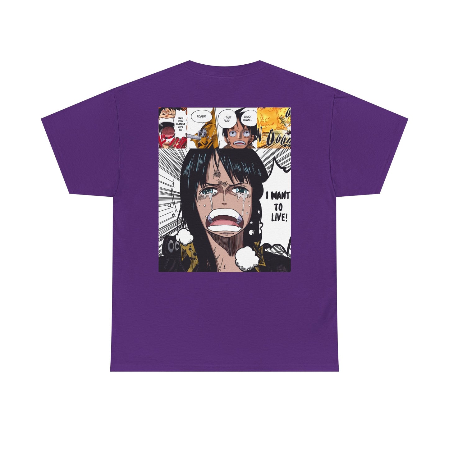 Nico Robin Anime-Inspired Unisex Heavy Cotton Tee, Graphic T-shirt, Gift for Anime Fans, Casual Wear, Stylish Streetwear