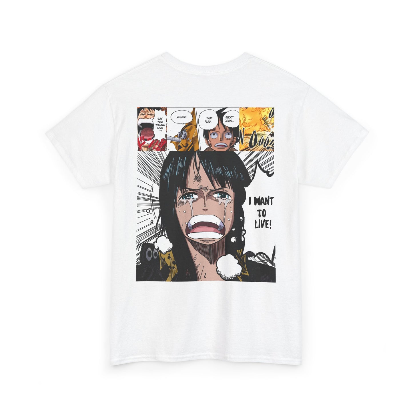 Nico Robin Anime-Inspired Unisex Heavy Cotton Tee, Graphic T-shirt, Gift for Anime Fans, Casual Wear, Stylish Streetwear