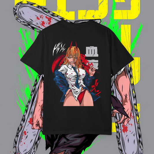 Unleash Your Devil-Hunter Energy – Power Chainsaw Man Graphic Tee