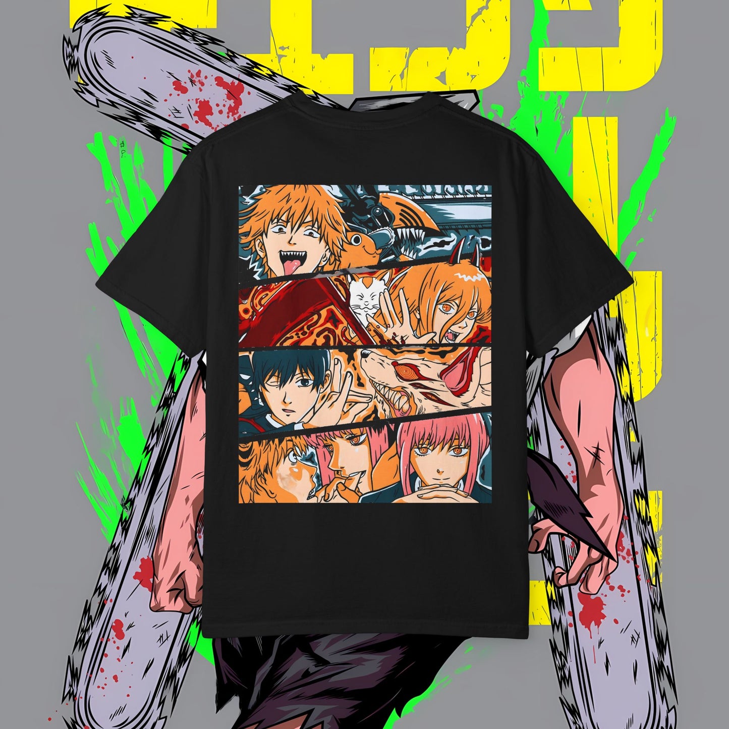 Chainsaw Man Squad T-Shirt | Makima, Denji, Power & Aki Graphic Tee | Unisex Anime Shirt