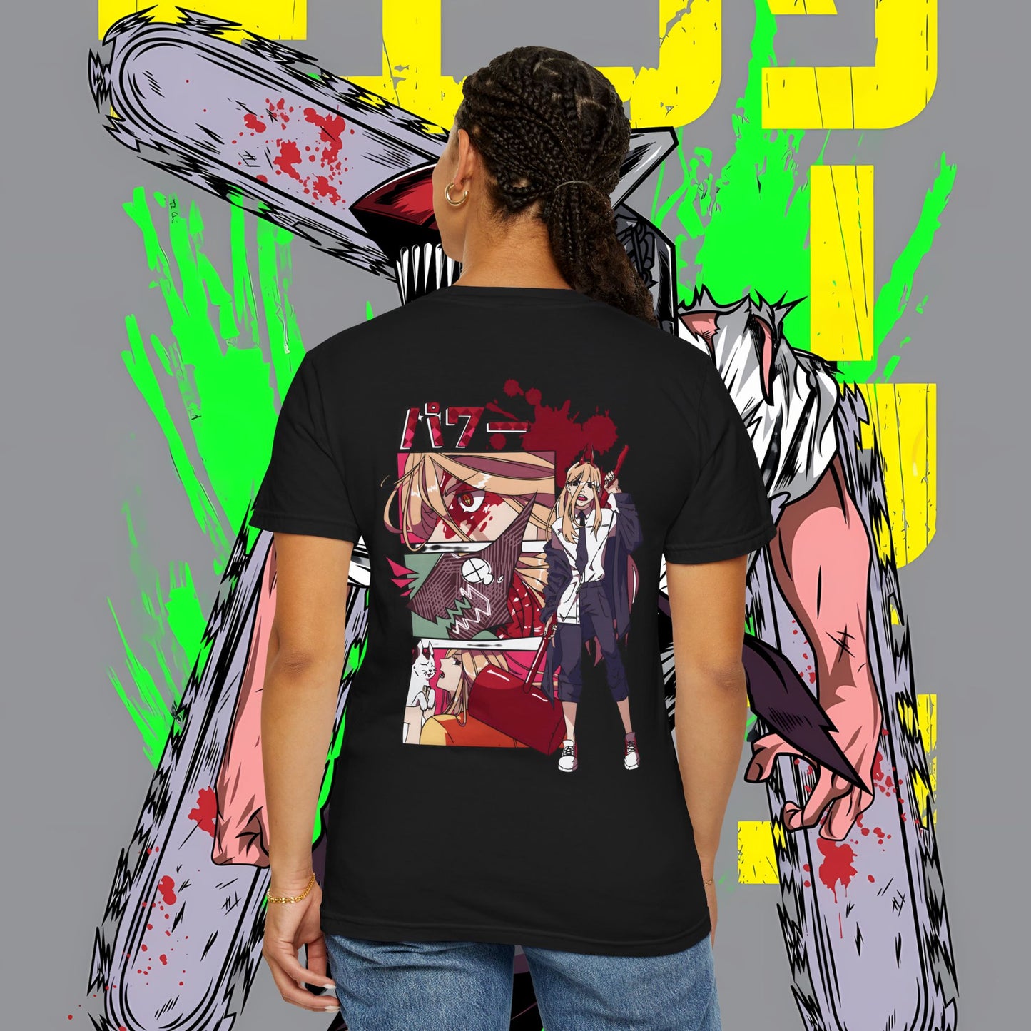 Power Chainsaw Man Graphic Tee | Bold Blood Fiend Anime T-Shirt | Unisex Streetwear