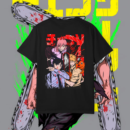 Chainsaw Man Trio T-Shirt | Aki, Makima & Denji Graphic Tee | Unisex Anime Shirt