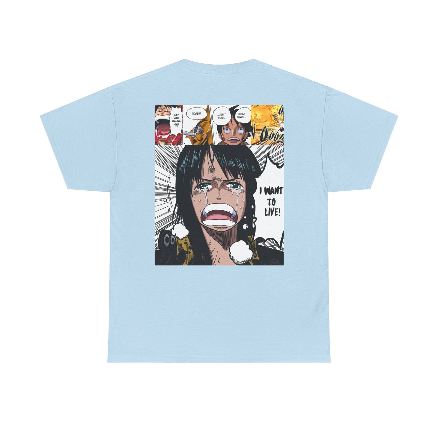 Nico Robin Anime-Inspired Unisex Heavy Cotton Tee, Graphic T-shirt, Gift for Anime Fans, Casual Wear, Stylish Streetwear