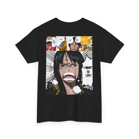 Nico Robin Anime-Inspired Unisex Heavy Cotton Tee, Graphic T-shirt, Gift for Anime Fans, Casual Wear, Stylish Streetwear