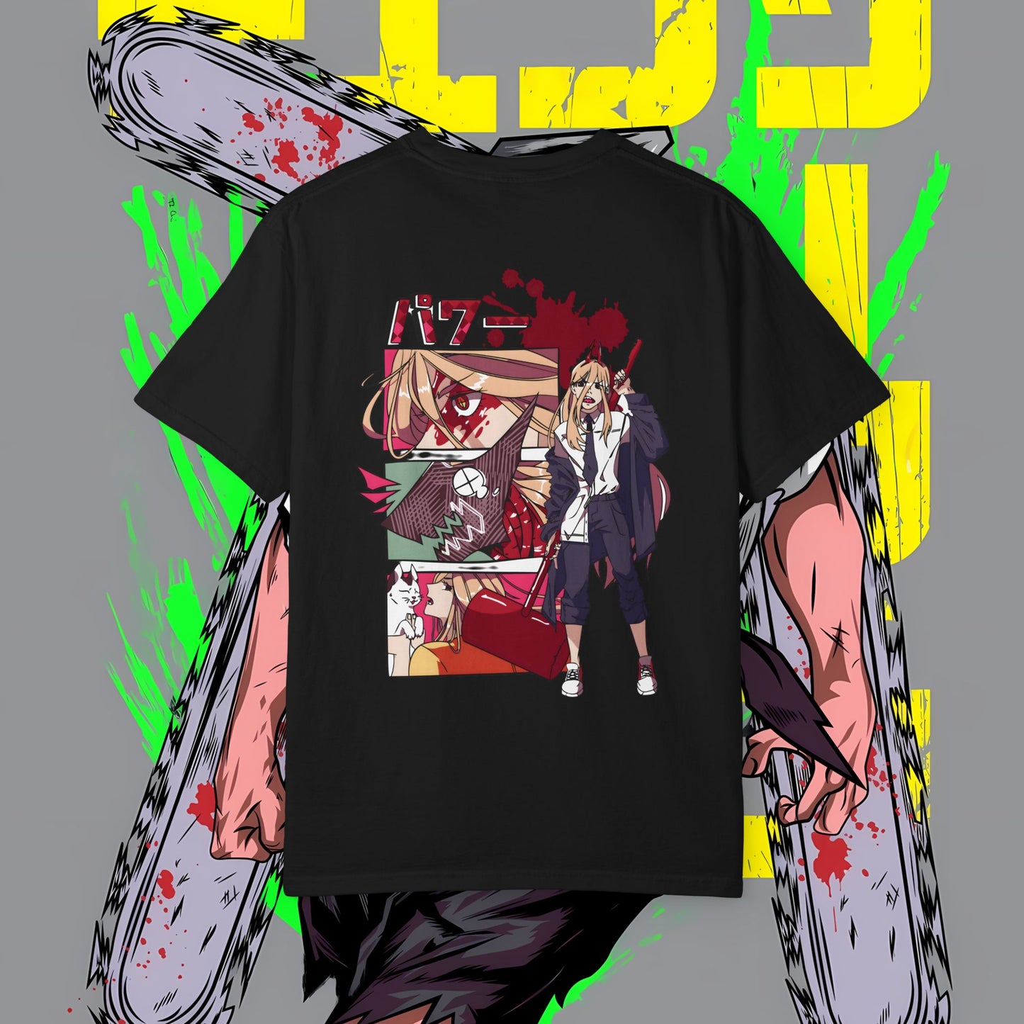 Power Chainsaw Man Graphic Tee | Bold Blood Fiend Anime T-Shirt | Unisex Streetwear