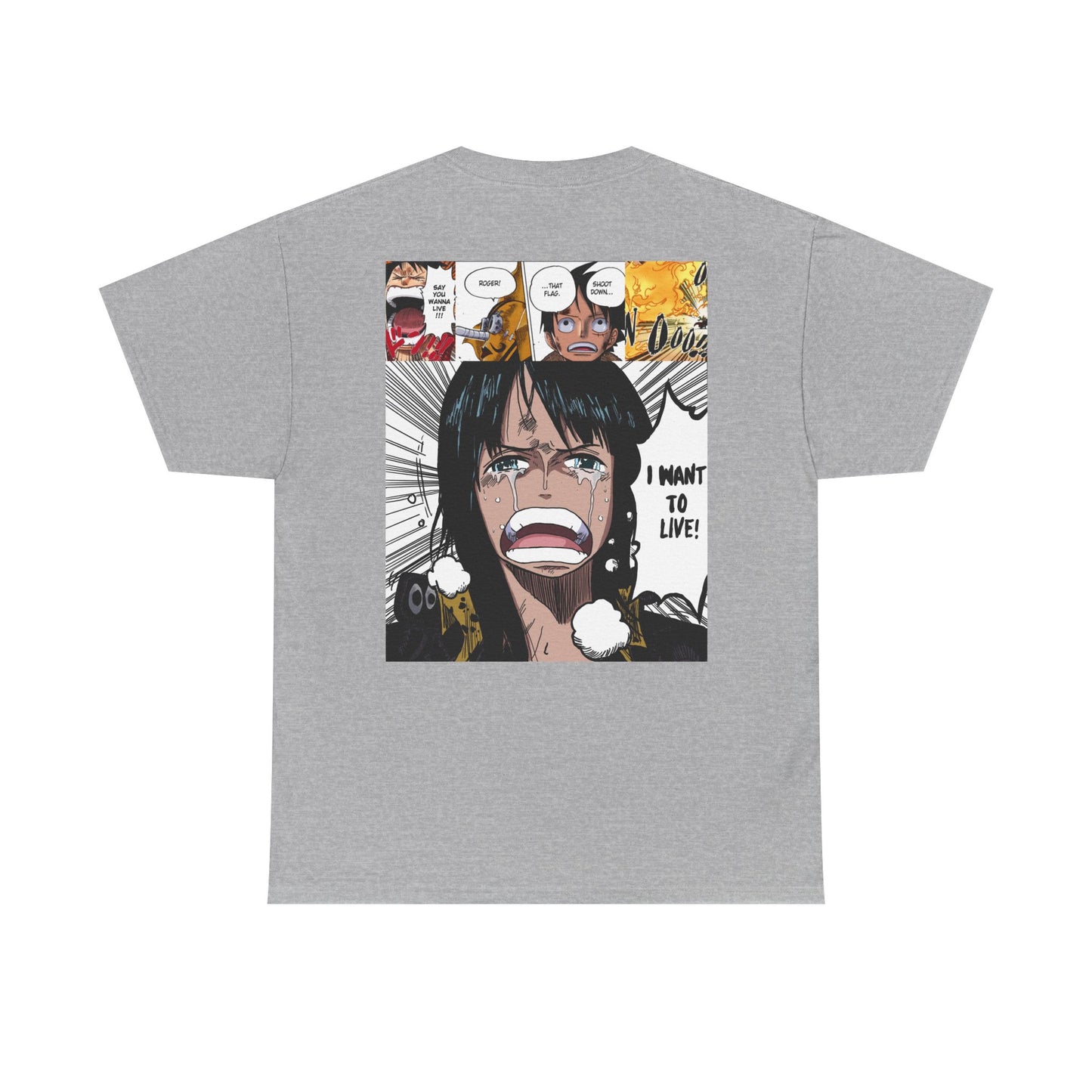 Nico Robin Anime-Inspired Unisex Heavy Cotton Tee, Graphic T-shirt, Gift for Anime Fans, Casual Wear, Stylish Streetwear